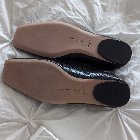 NWT Veronica Beard Alison Snake Print Ballerina Flats - Picture 5 of 7